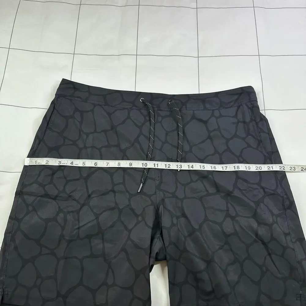 Fair Harbor Shorts Mens XXL Black Pebbles Ozone Water Repellent Board Athletic